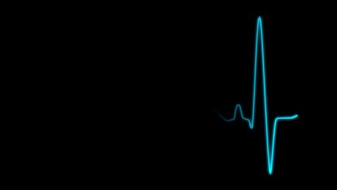 Cardiogram cardiograph oscilloscope screen blue loop