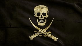 3d animation pirate flag looping