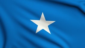 3d animation flag of Somalia looping