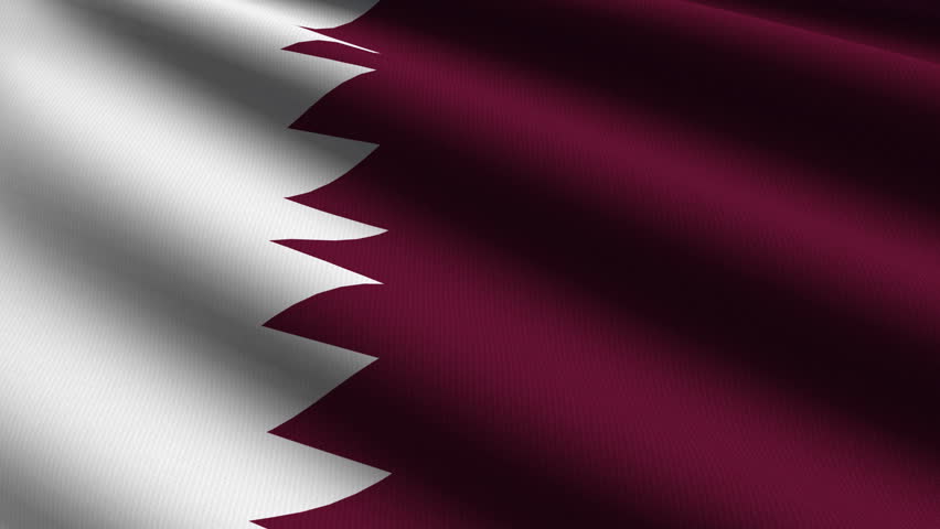 Qatar Close up waving flag - HD loop 