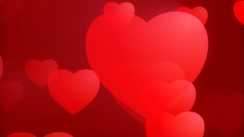 Loopable animated background of falling hearts.  
