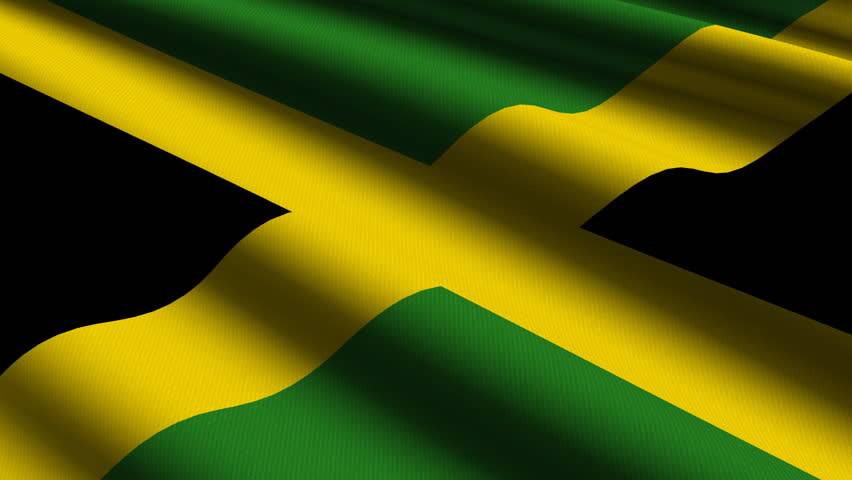 Jamaica Close up waving flag - HD loop 