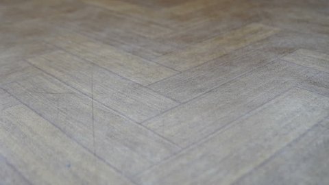 Linolem flooring background. Using of camera slider.