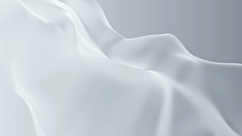 Abstract background waving with white silk to the wind. Clear backdrop of ripple white fabric. Beautiful abstraction of glowing cloth.