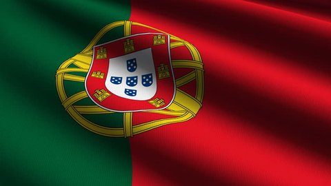 Portugal Close Waving Flag Hd Loop Stock Footage Video (100% Royalty ...