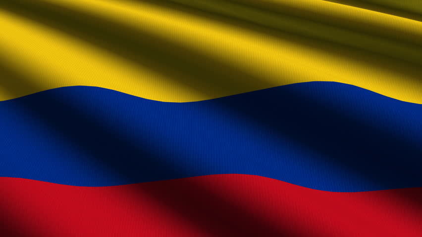 Colombian Close up waving flag - HD loop 