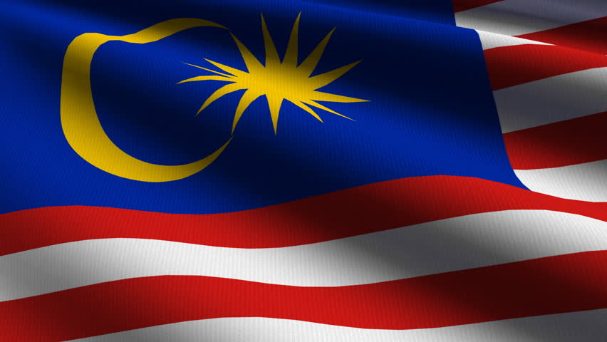 Malaysia Close up waving flag - HD loop 