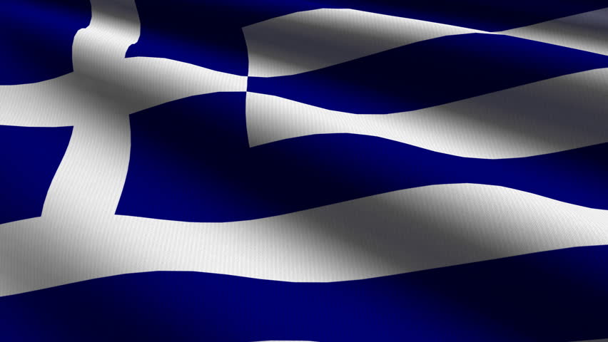 Greece Close up waving flag - HD loop 