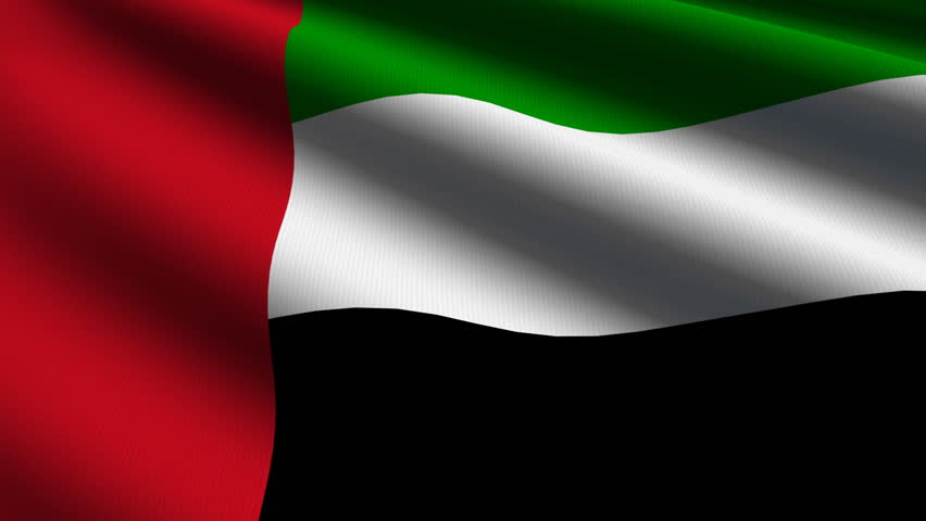 UAE Close up waving flag - HD loop 