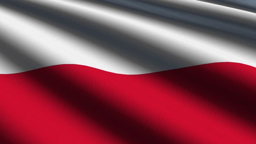 Poland Close up waving flag - HD loop 