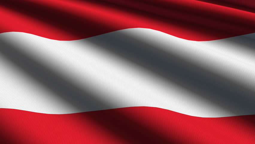Austria Close up waving flag - HD loop 
