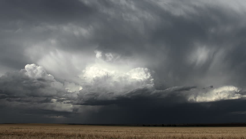 Surreal storm clouds move across the plains.  HD 1080p timelapse.