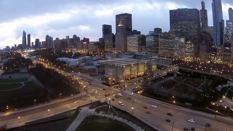 Art Institute of Chicago Drones Aerial View HD1080p