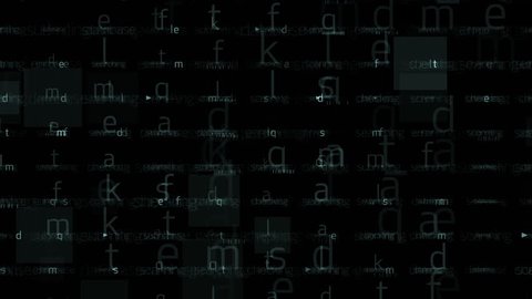 4k Abstract alphabet character matrix background,computer letters tech,Big data files internet backup storage,mathematics numbers,input search accounts,programmer writing software backdrop. 0569_4k
