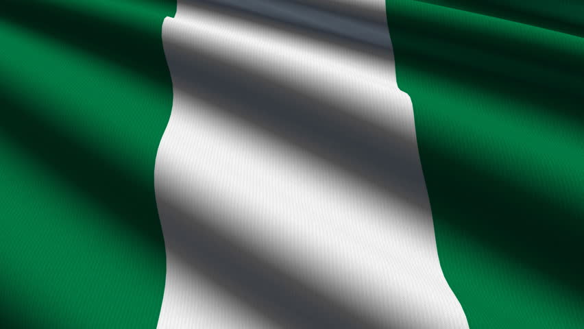 Nigeria Close up waving flag - HD loop 