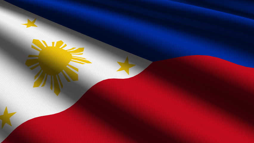Philippines Close up waving flag HD loop 
