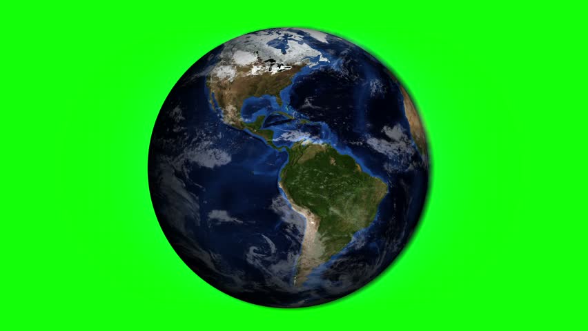 Planet Earth 360 Green Screen 4k