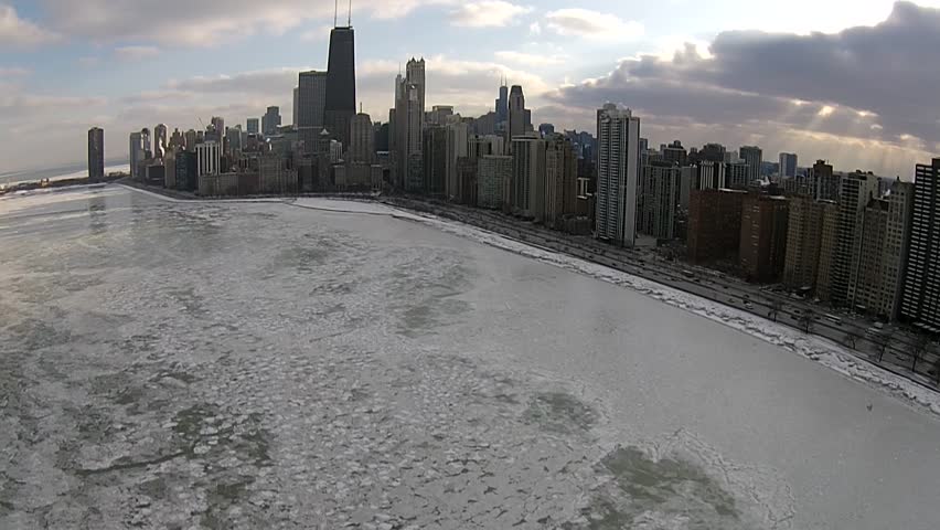 Chicago Frozen Lake Michigan And Stock Footage Video 100 Royalty Free Shutterstock