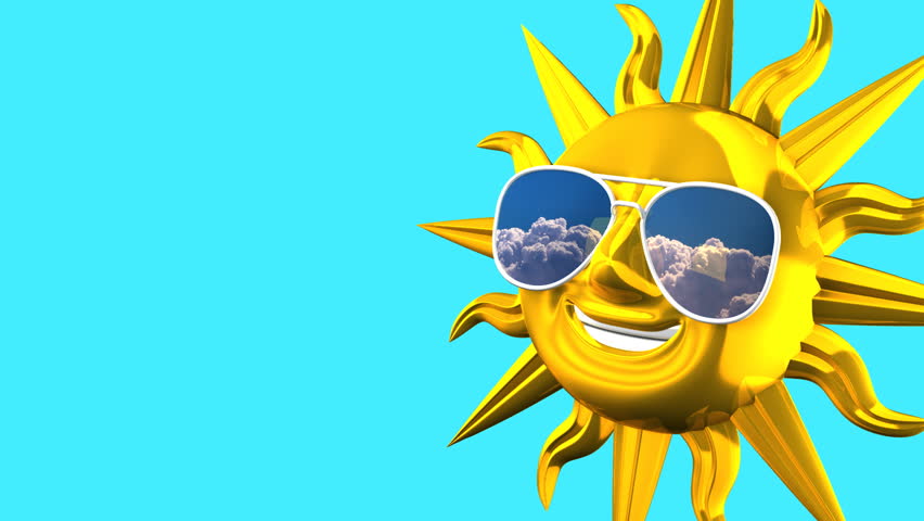 sun with sunglasses on