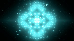 Fractal blue kaleidoscopic background. Background motion with fractal design. Disco spectrum lights concert spot bulb. More sets footage in my portfolio