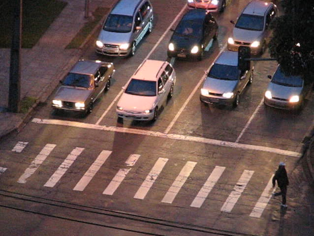 Car on Traffic of big city