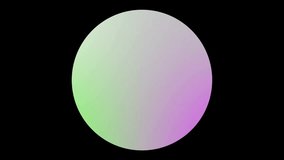Intro Animation video design in 4K with bubbles coming out of a colorful green and purple circle 