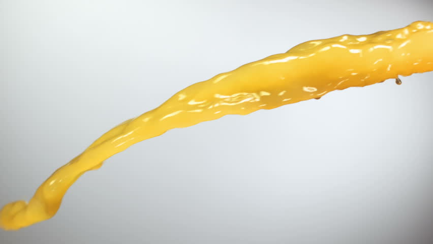 orange juice pours