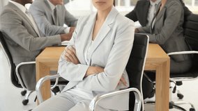 Businesswoman Posing at a Meeting