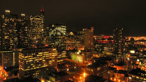 Urban Downtown Night Time-Lapse 