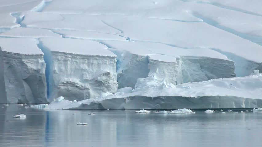 Ice shelf/glacier edge wider, Antarctica Royalty-Free Stock Footage #9323555