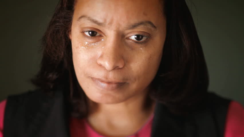 Black African American ethnic woman crying looking at camera | Shutterstock HD Video #9326546