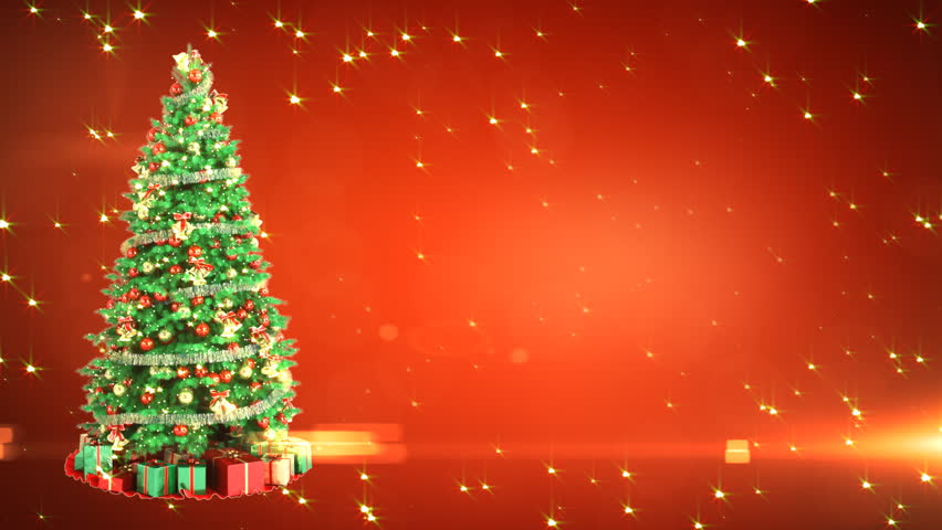 Download Christmas Tree On Red Background Stock Footage Video 100 Royalty Free 932959 Shutterstock PSD Mockup Templates