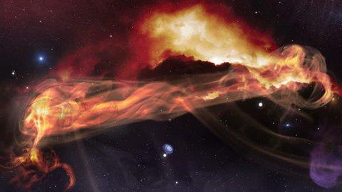 A 4k UHD space scene. Fly along a gas space nebula. 11616 
