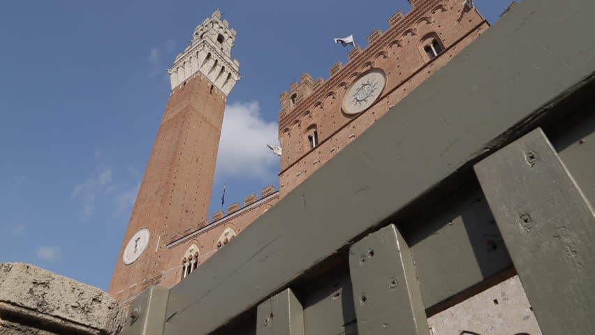 Pubblico Palace Campanile, Piazza del Campo, Siena, Tuscany, Italy, Europe