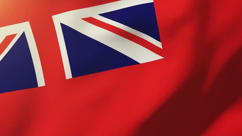 Royal Merchant Navy flag waving in the wind. Looping sun rises style.  Animation loop
