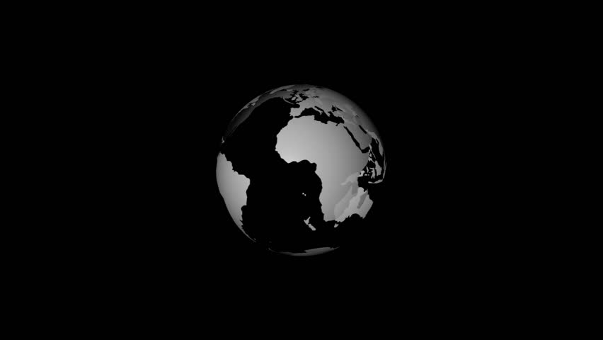 Rotating Earth Globe with Transparent Stock Footage Video (100% Royalty ...
