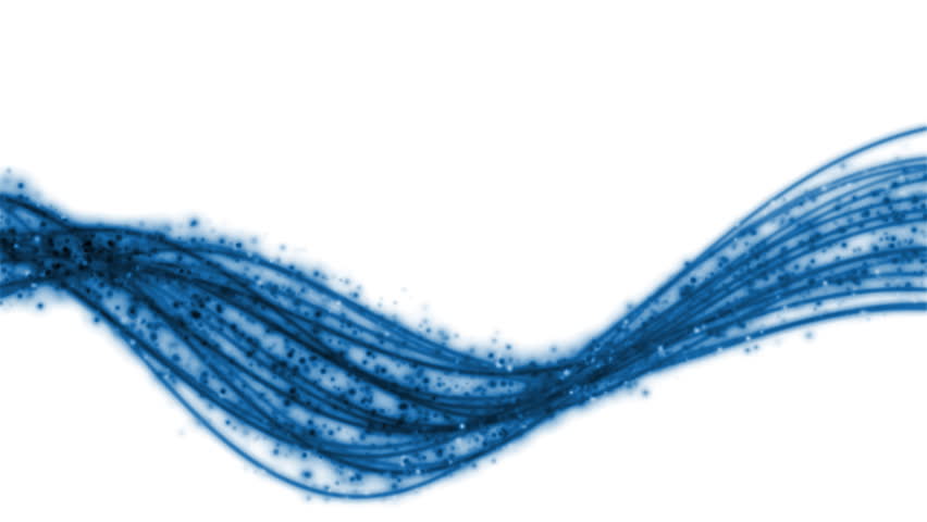 Flowing blue lines and particles