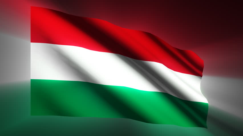 Hungarian shining waving flag - HD loop 