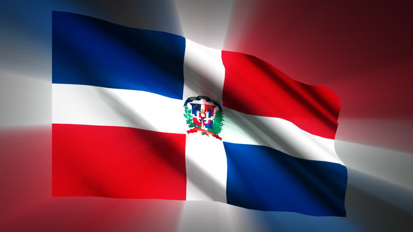 Dominican shining waving flag - HD loop 
