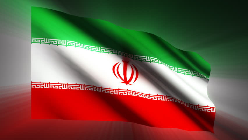 Iranian shining waving flag - HD loop 