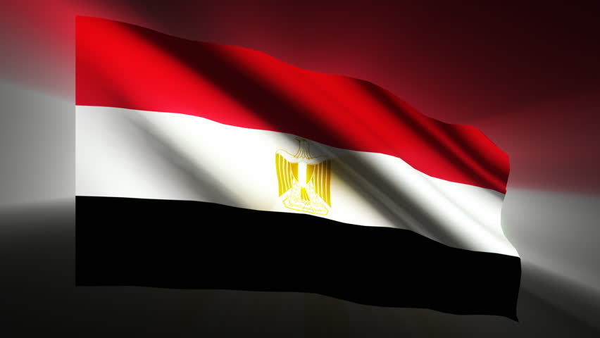 Egyptian shining waving flag - HD loop 