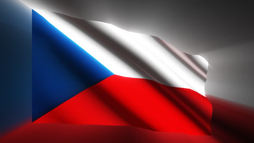 Czech Republic shining waving flag - HD loop 