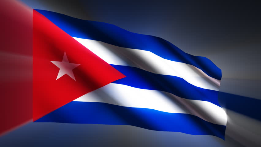 Cuban shining waving flag - HD loop 