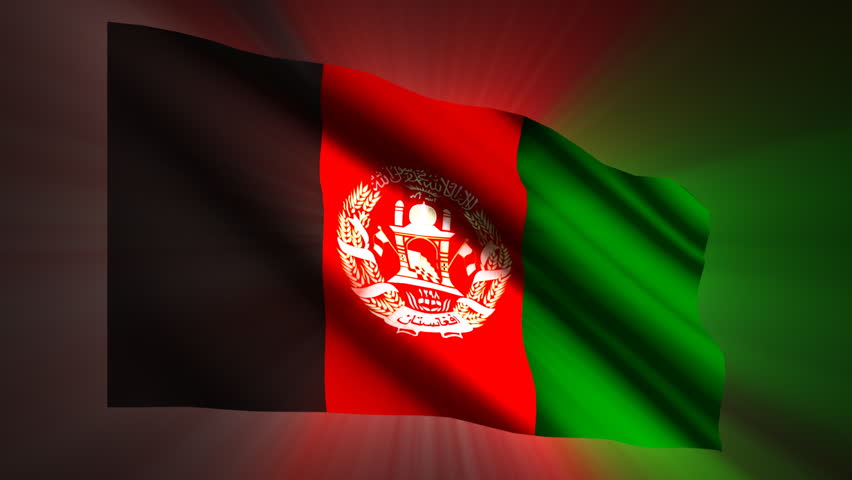 Afghan shining waving flag - HD loop 
