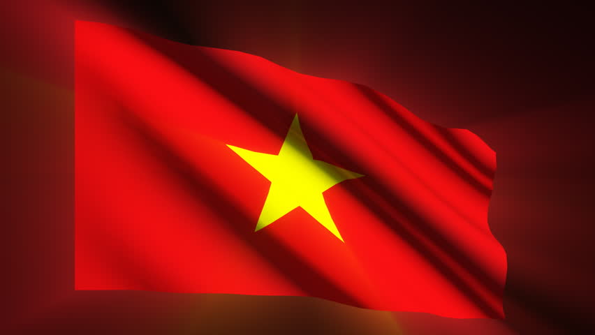 Vietnamese shining waving flag - HD loop 