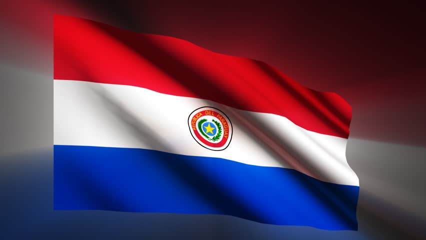 Paraguayan shining waving flag - HD loop 