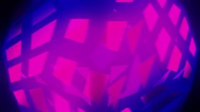 Energetic animation of abstract shapes of colorful polygons looping on a black background. Especially great for VJ work and screen content. 