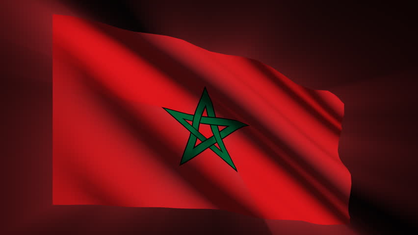 Moroccan shining waving flag - HD loop 