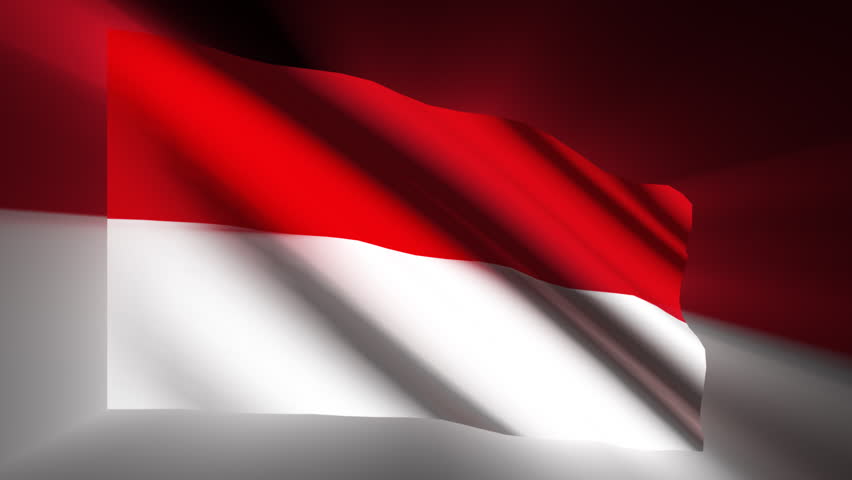 Indonesian shining waving flag - HD loop 