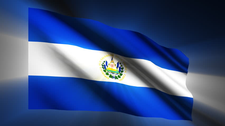 El Salvador shining waving flag - HD loop 